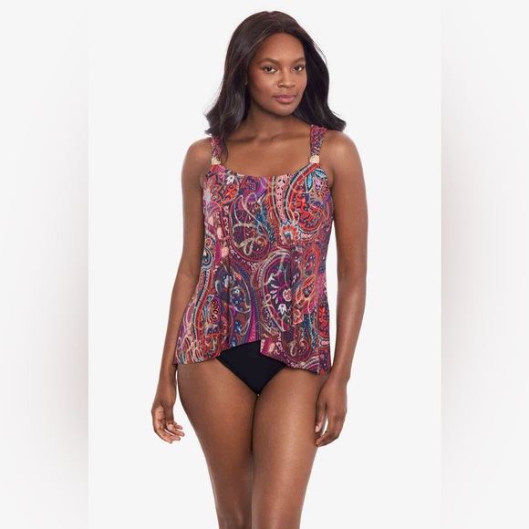 NWT Miraclesuit
Dazzle Tankini Top in
Dynasty - Picture 3 of 6